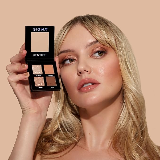 SIGMA BEAUTY Quad Eyeshadow Palette - Peach Pie Eyeshadow Quad, 4 Shades