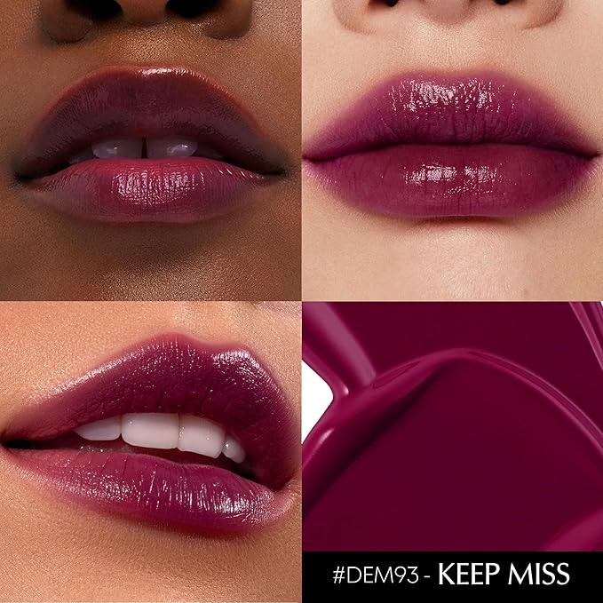 Depuplum Dark Purple Lipstick for Women Moisture Lip Gloss Tinted Lip Balm