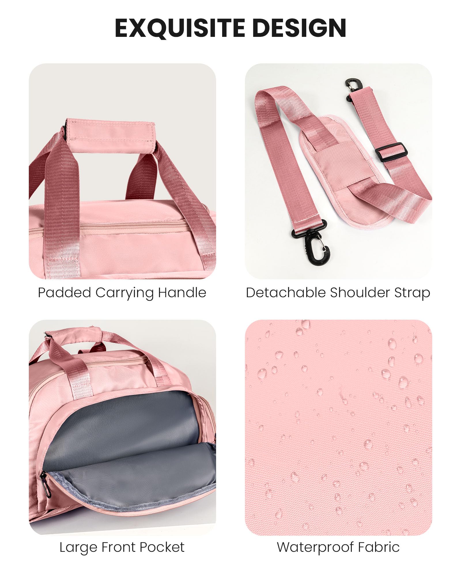 Vogewood Birthday Gifts for 6 Year Old Girls, Convertible Initial Gym Bag