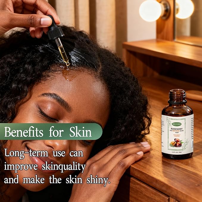 UPsyussa 2 Pack Organic Batana Rosemary Oil for Hair Growth & Anti-Hair Loss, 2PCS 1 fl oz Natural DHT Blocker Scalp Treatment for Thinning Hair, Nourishing Dry Scalp & Strengthening Follicles