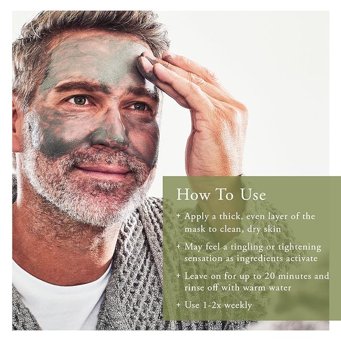 Caldera + Lab The Deep | Men's Detoxifying Clay Mask + Volcanic Ash, 3 Oz