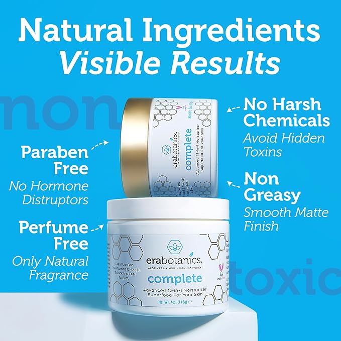 Era Organics Manuka Honey Face Cream - Complete 12-in-1 Daily Moisturizer
