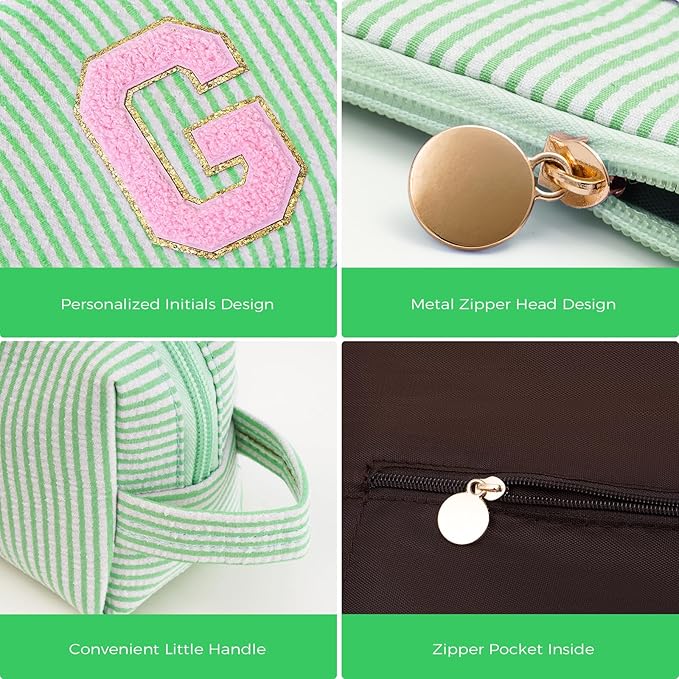 Btffitting Gifts for Teen Girls Women - Birthday Gifts for 10 11 12 13 14 15 16 17 18 Years Old Girl,Makeup Bag Cosmetic Bag,Teacher Gift Trendy Stuff Toiletry Bag - Green,G