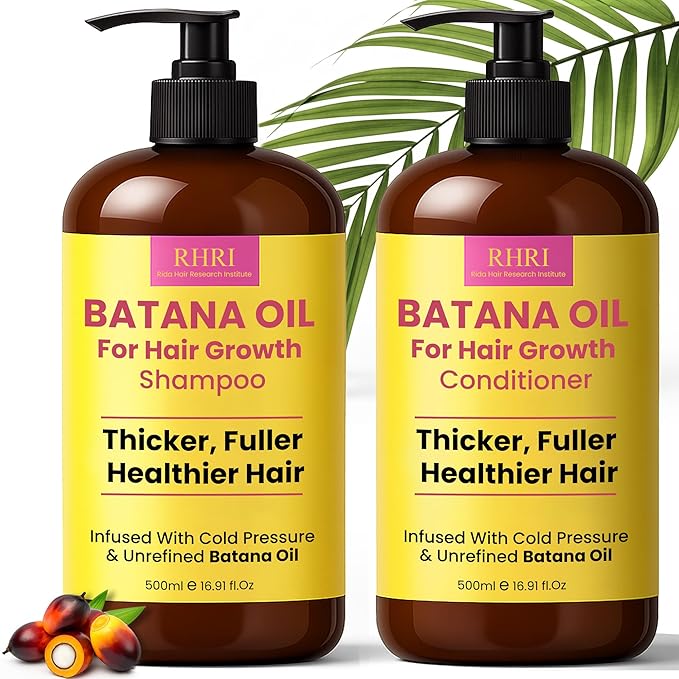 RHRI Batana Oil Shampoo and Conditioner Set for Hair Growth & Thinning Hair