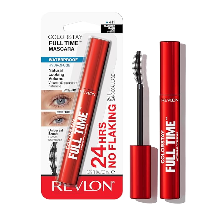 Revlon ColorStay Full Time Mascara, 411 Blackest Black, Waterproof