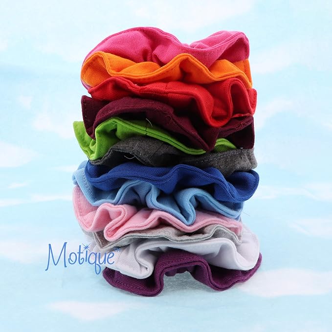 Motique Accessories Large Scrunchies for Women, Pack of 6, Red