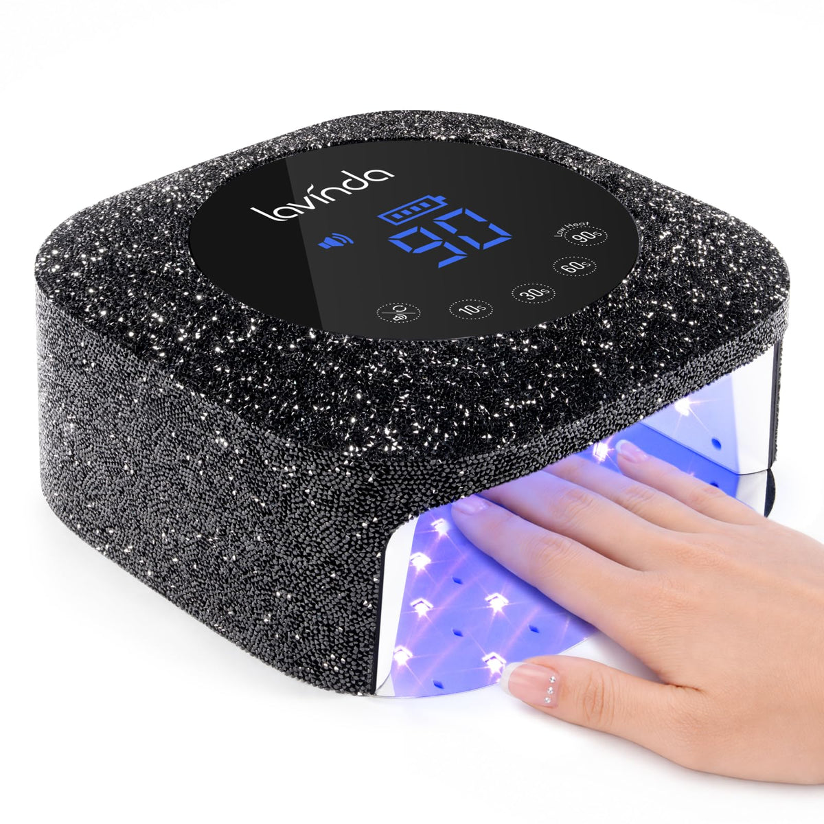 Lavinda UV Nail Lamp for Gel Polish, Professional UV Light Nail Dryer Black