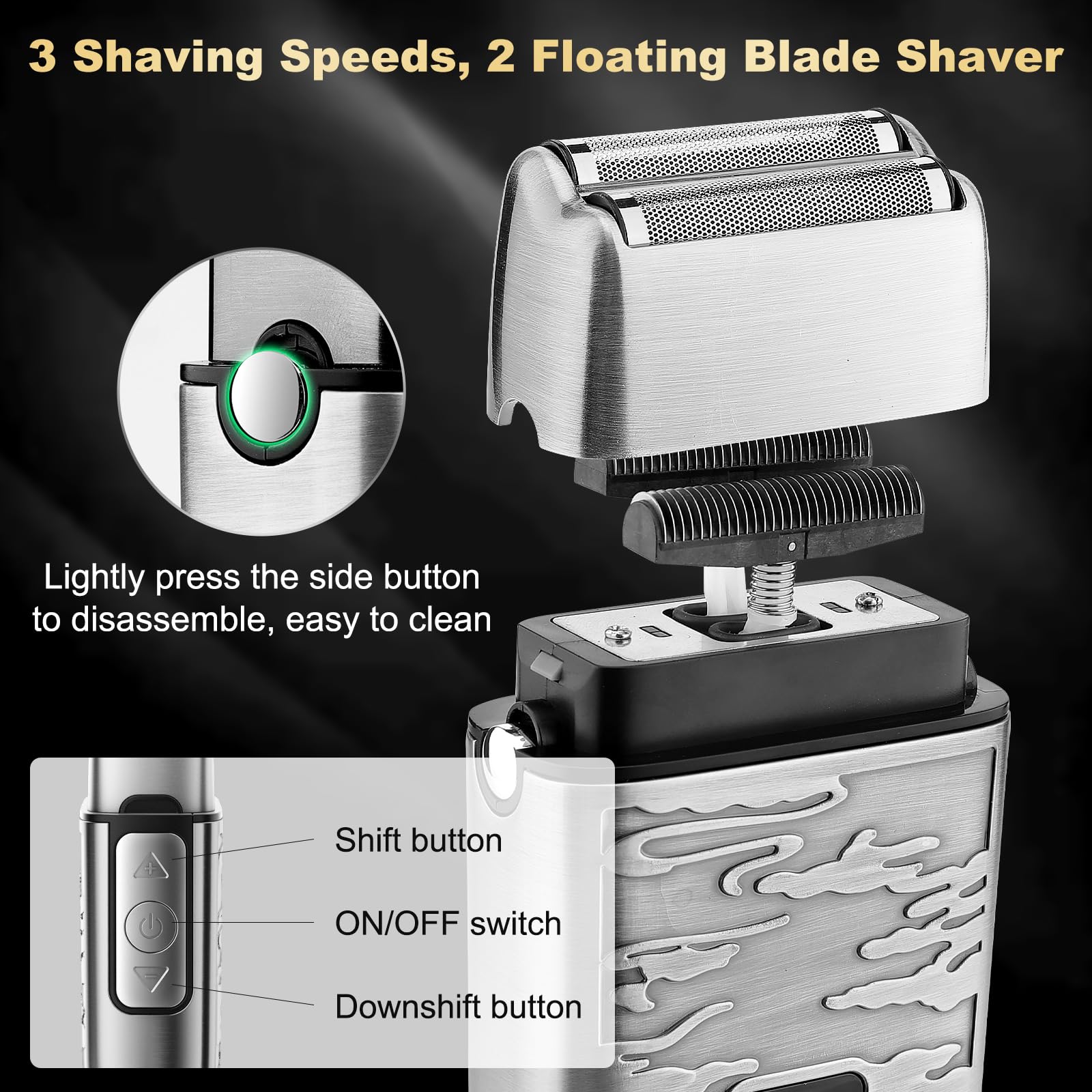 QREEYX Hair Clippers for Man T-Blade Trimmer Nose Hair Trimmer Electric Shaver Set, Professional 4 in 1 Barber Clippers Set for Haircut, Men’s Grooming Kit with LCD Display, Ideal Gift for Him