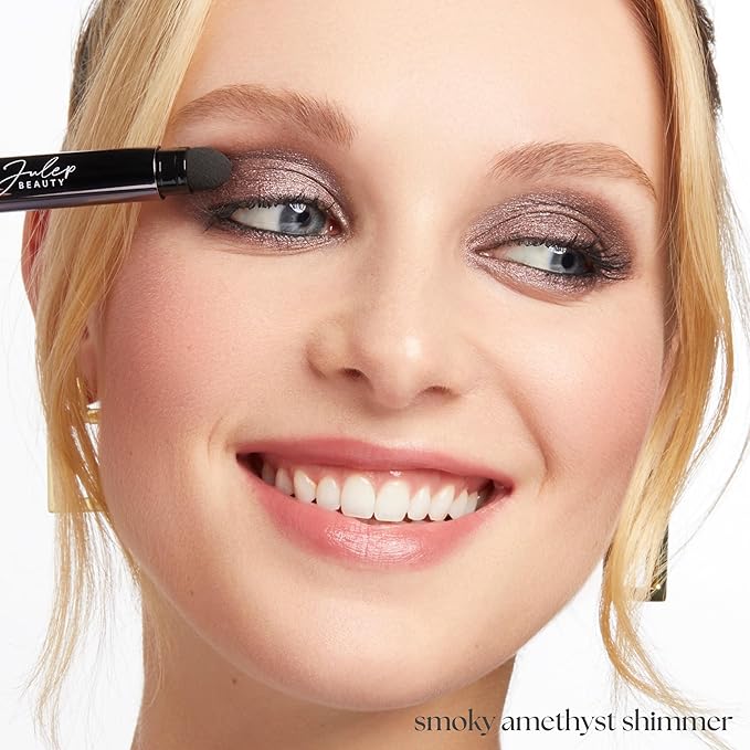 Julep Eyeshadow 101 Cream-to-Powder Waterproof Eyeshadow Stick – Smoky Amethyst Shimmer – Long-Lasting, Buildable, Crease-Proof, Cruelty Free, Shimmer Finish with Built-In Smudger