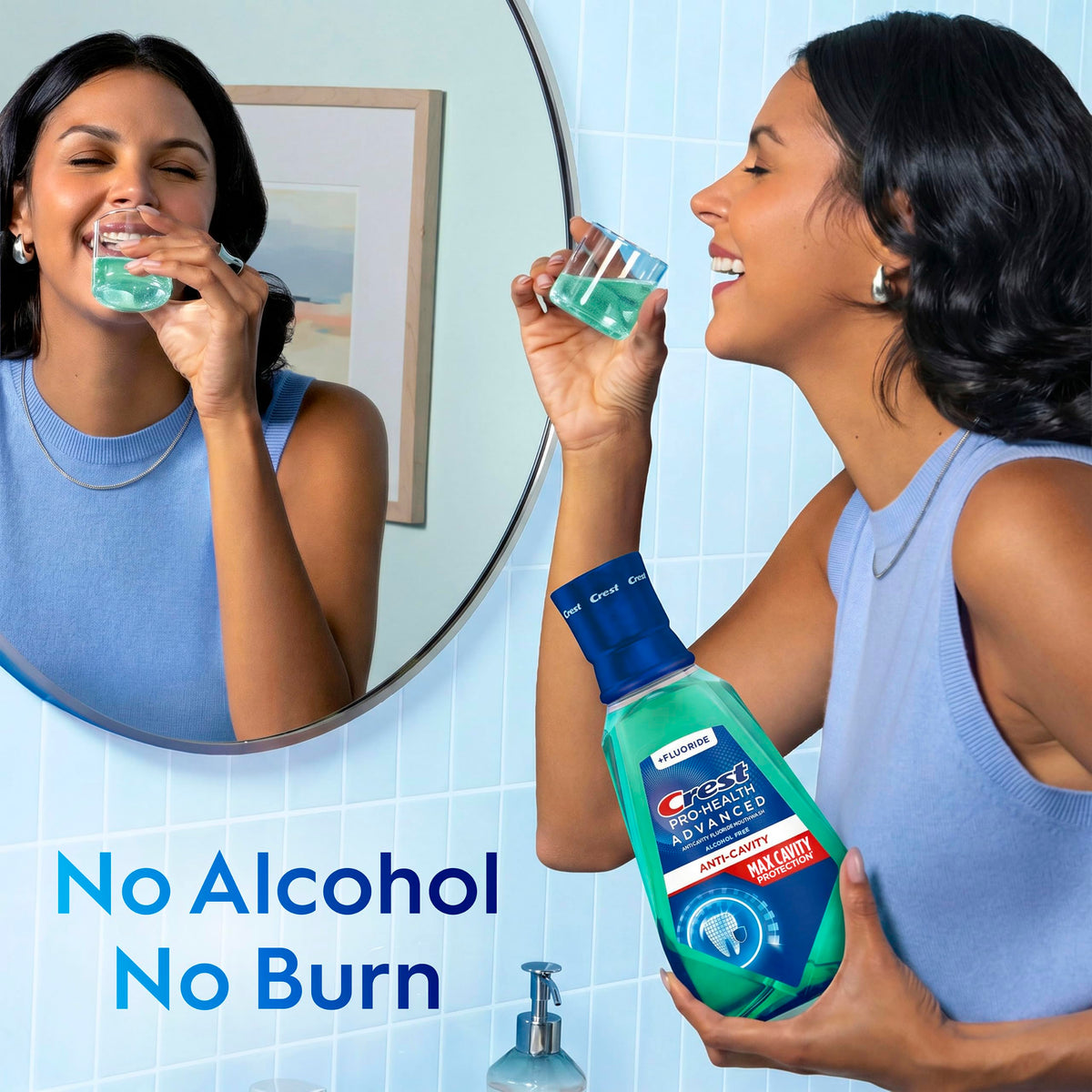 Pro-Health Advanced Maximum Cavity Protection Mouthwash - Alcohol-Free -Mild Mint - 2x1L