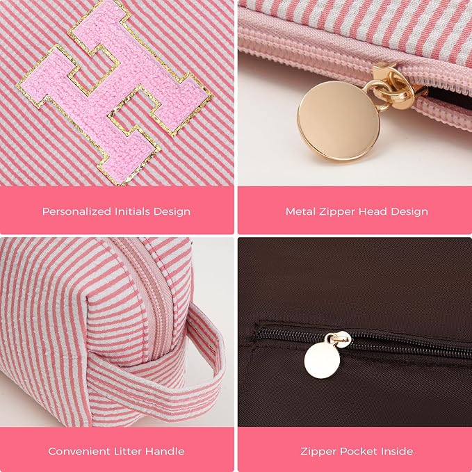 Btffitting Gifts for Teen Girls Women - Birthday Gifts for 10 11 12 13 14 15 16 17 18 Years Old Girl,Makeup Bag Cosmetic Bag,Teacher Gift Trendy Stuff Toiletry Bag - Peach,H