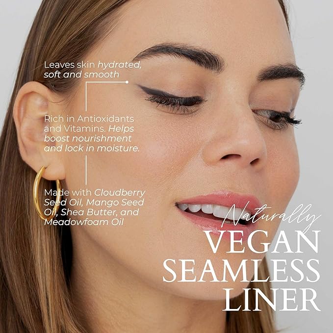 FITGLOW Beauty Vegan Eyeliner Pencil, Black, 1.1g