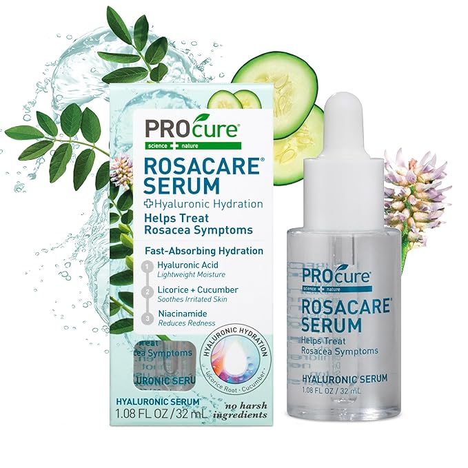 PROcure Rosacare Face Serum 1.08oz - Hyaluronic Acid, Niacinamide, Licorice