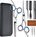 YUQGAOP Hair Cutting Scissors Set, Professional Stainless Cutting Hair Scissors, Barber Hair Cutting Scissors Thinning Shears Sharp Blades Hairdresser Haircut for Women/Men/kids, LFJ1234