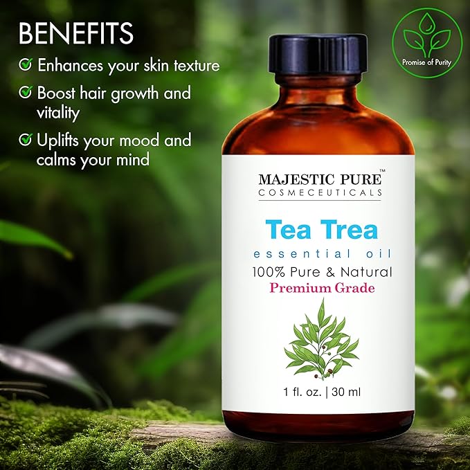 Majestic Pure Tea Tree Essential Oil for Diffuser - 1 Fl Oz