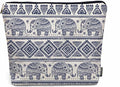 Kalygon Elephant Cosmetic Bags For Women, Ethnic Geometric Elephant Roomy Makeup Bag Toiletry Bag Accessories Organizer Storage Bags Makeup Pouch For Travel Business Gym Camping Bathroom, Blue