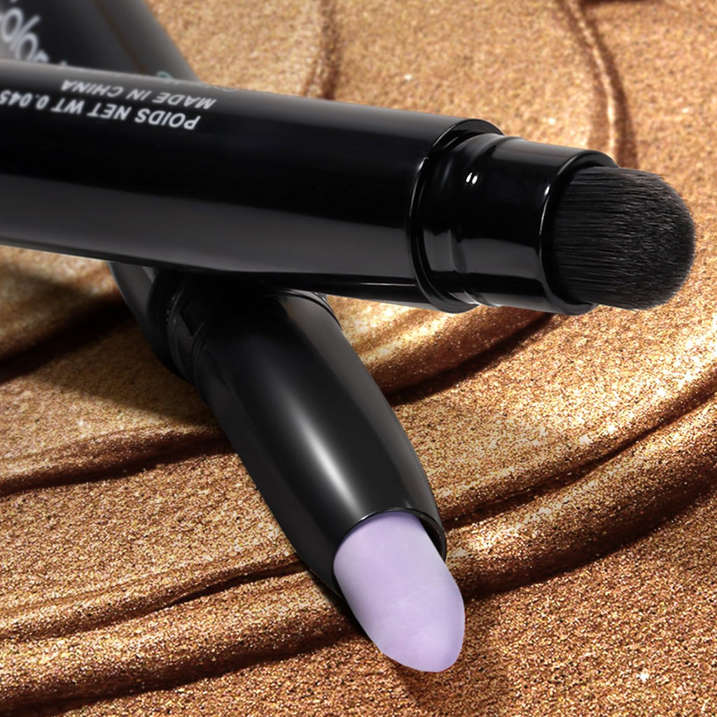 Color Mirror Cream Waterproof Hypoallergenic Eyeshadow Stick, long wear Metallic Glitter Matte Eye Shadow Pencil With Makeup Brush, Eye Brightener, 40 Periwinkle Matte