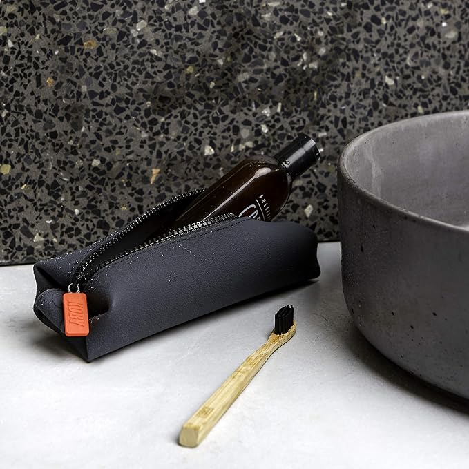 TOOLETRIES The Koby Dopp Kit Toiletry Bag- Mini 8.5" x 2.75" x 2", Charcoal