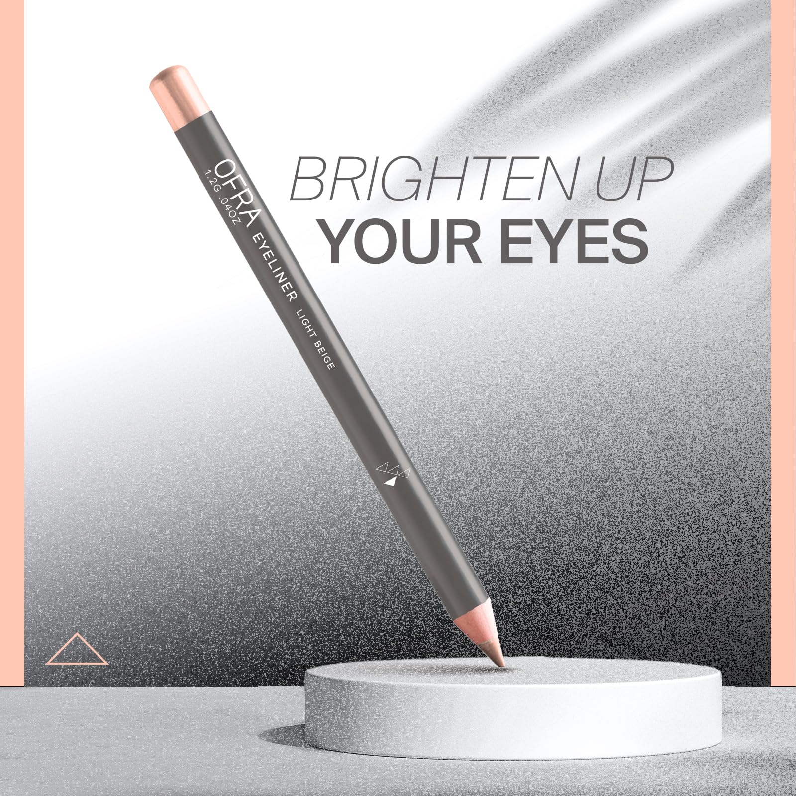 Ofra Eyeliner Pencil - Light Beige | Precision Beige for Bold, Long-Lasting Looks | Waterproof and Smudge-Proof Formula | Easy Glide Application for Intense Definition and All-Day Wear