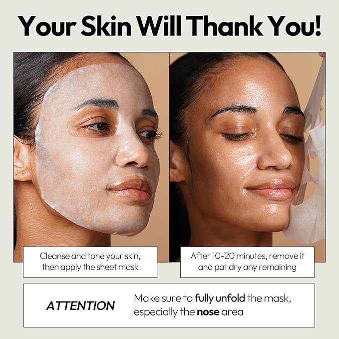 LAPCOS K Beauty Honey Sheet - Nourishing Face Mask (Pack of 5)
