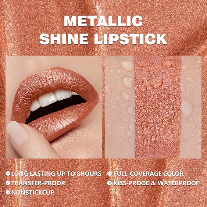ilembane Rose Bronze Metallic Liquid Lipstick Long Lasting - Better Me