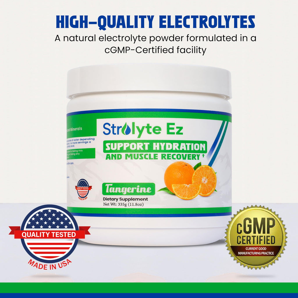 Strolyte Ez Keto Electrolytes Powder - Sugar Free Daily Hydration Powder Boost Energy & Muscle Recovery - Refreshing Tangerine Electrolyte Powder with All Essential Electrolytes & Trace Minerals
