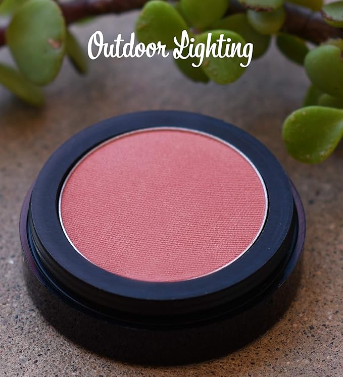 Pure Ziva Dusty Coral Peach Pink Orange Sunkissed Shimmering Shimmer Pressed Powder Single Eyeshadow; Talc, Paraben & Cruelty Free