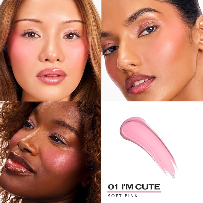 Sacheu Cheek STAY-N Liquid Blush, Dewy Finish, I'm Cute