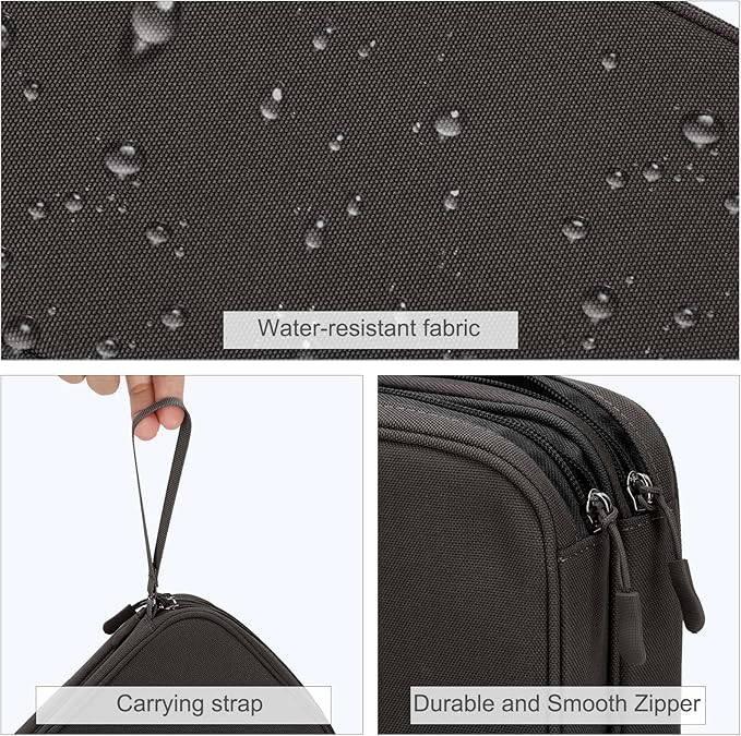 FYY Electronic Organizer, Travel Tech Pouch Bag, Large, Coffee