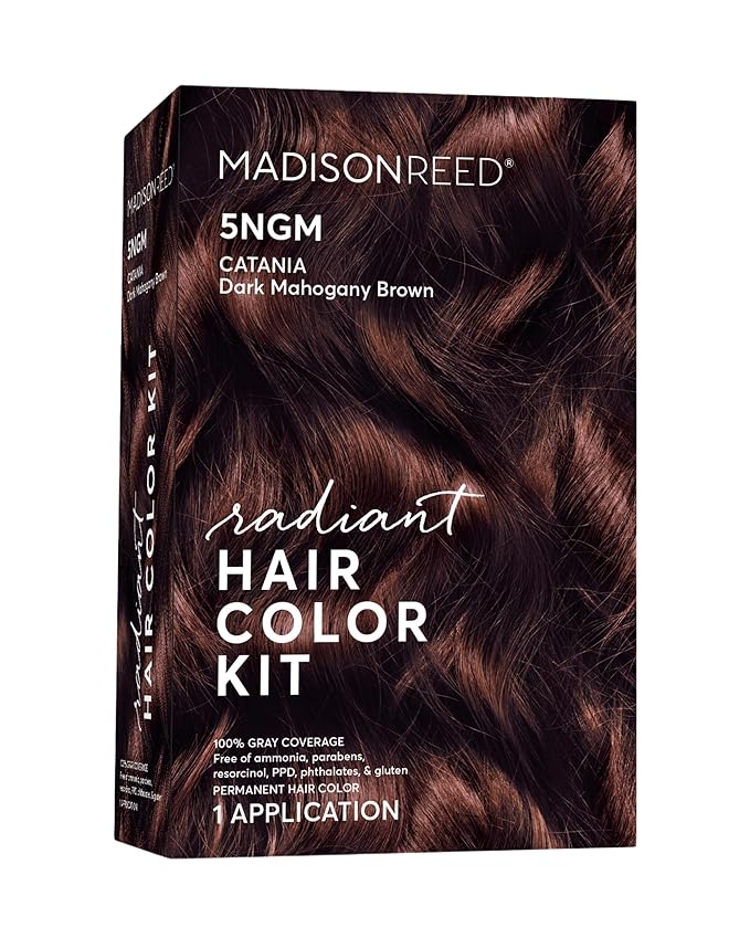 Madison Reed Radiant Hair Color Kit - 5NGM Dark Cinnamon Brown with Gold Mahogany Tones (Catania Brown), Permanent Hair Dye, Dimensional Superior Gray Coverage | PPD-Free & Ammonia-Free, 1 Pack