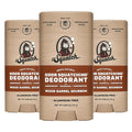 Dr. Squatch Natural Men’s Deodorant – Aluminum Free Natural Deodorant Men with Charcoal & Postbiotics for 72-Hour Odor Protection – Wood Barrel Bourbon, 2.65oz Stick (3-Pack)