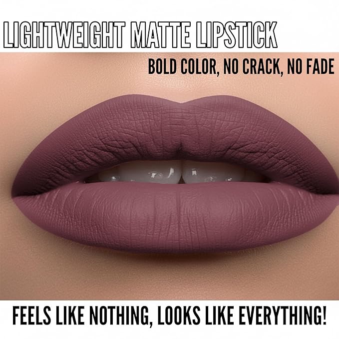 Mynena Hydrating Dusty Mauve Rose Matte Liquid Lipstick, Long Lasting - Eve