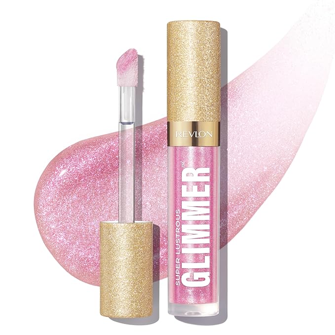 Revlon Super Lustrous Glimmer Gloss, 002 Pink Prisma, 0.13 fl oz
