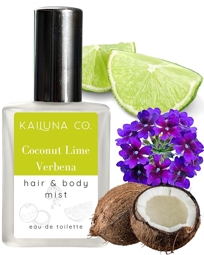 Kailuna Co. Coconut Lime Verbena Essential Oil Hair & Body Mist, 0.5 Fl Oz