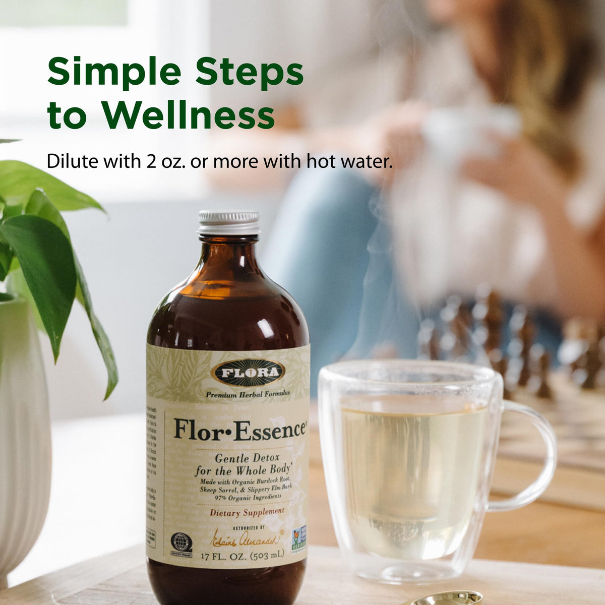 FloraHealth Flor-Essence Gentle Herbal Cleanse, Organic, 32 fl. oz. Glass