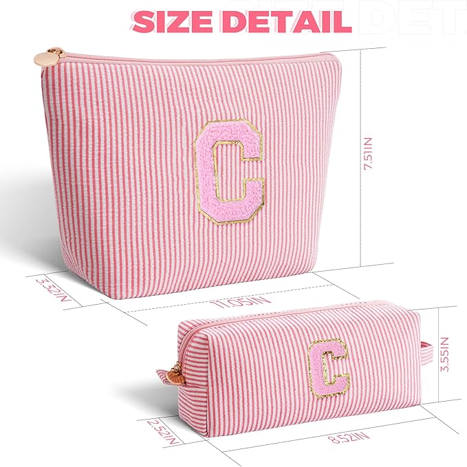 Btffitting Gifts for Teen Girls Women - Birthday Gifts for 10 11 12 13 14 15 16 17 18 Years Old Girl,Makeup Bag Cosmetic Bag,Teacher Gift Trendy Stuff Toiletry Bag - Peach,C