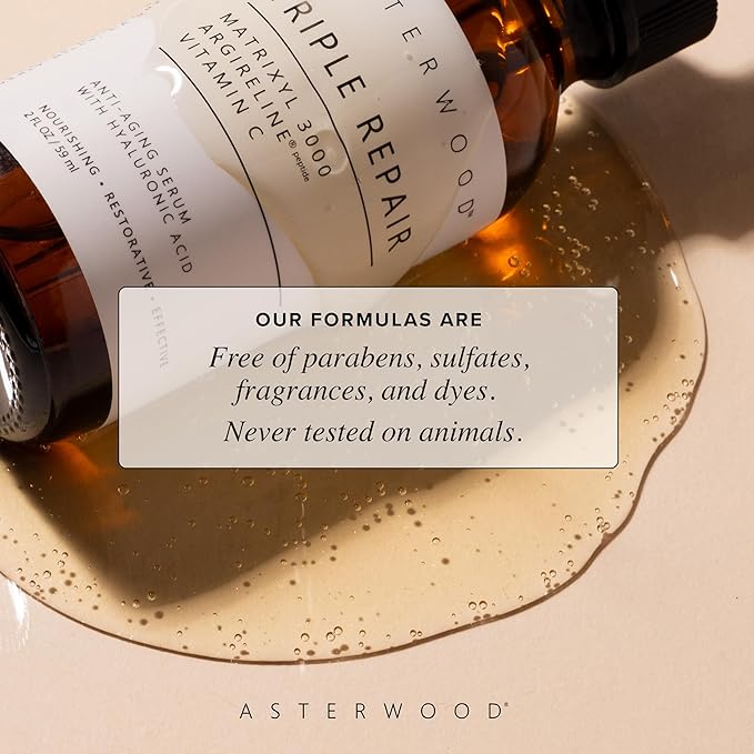 Asterwood Triple Repair Peptide Serum, Matrixyl 3000, Argireline & Vit. C