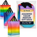 Nush Nush Medium Rainbow Gradient Mix Gift Bags, 8 x 4 x 10, Set of 12