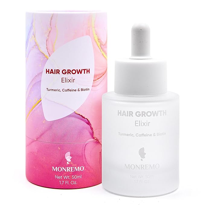 MONREMO Caffeine Hair Growth Serum with Biotin & Turmeric for Women & Men