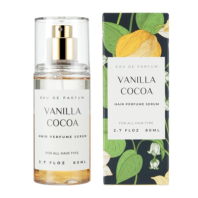 benatu Hair Perfume Mist for Women, Alcohol-Free Long-Lasting Fragrance, Vanilla Scent Lightweight 2-in-1 Argan Oil Hair Serum Spray for Shine and Hydration