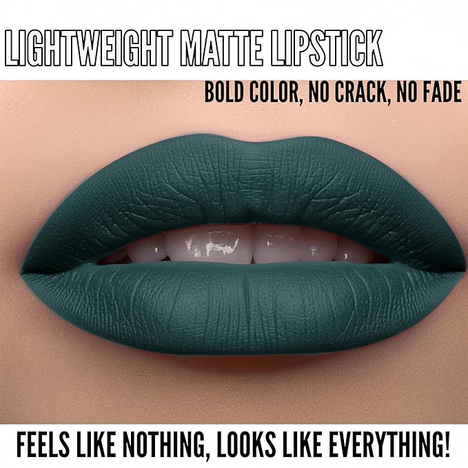 Mynena Hydrating Deep Forest Green Matte Liquid Lipstick - Jocelyn