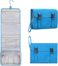 Relavel Travel Hanging Toiletry Bag for Women Men with Hanging Hook, Blue