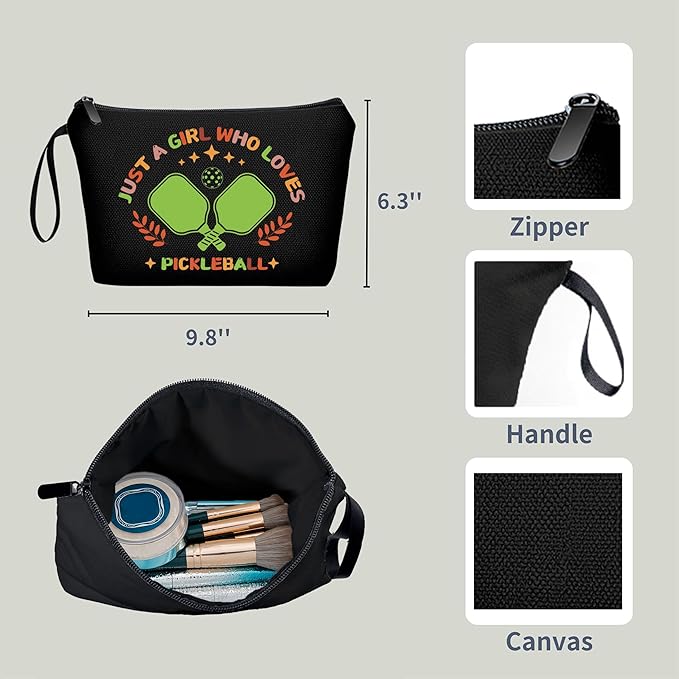ARIOSEY Pickleball Gifts for Women, Travel Makeup Cosmetic Bag