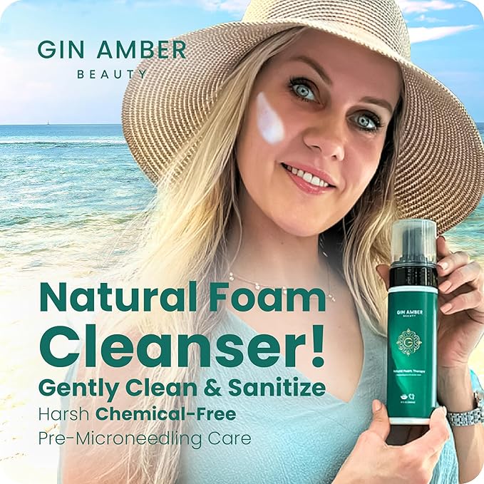 Gin Amber Beauty Mini Foaming Face Wash - Gentle Facial Cleanser, 6 fl oz