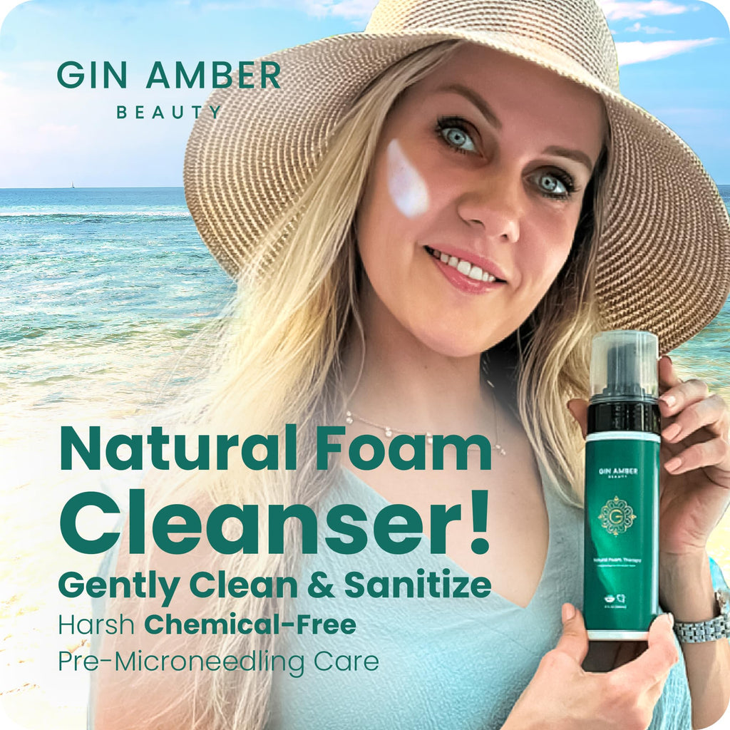 Gin Amber Beauty Foaming Face Wash - Gentle Facial Cleanser, 6 fl oz
