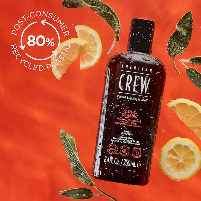 American Crew 3-in-1 Shampoo & Body Wash, Classic, 33.8 fl oz