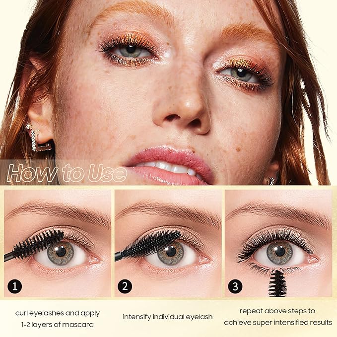 Tubing Mascara - Intense Black Lengthening & Volumizing Mascara, Fast Dry & Clump-Free, Curling & Separating, Vegan & Cruelty, All Day Full, Suitable for All Party (0.28 fl. oz)