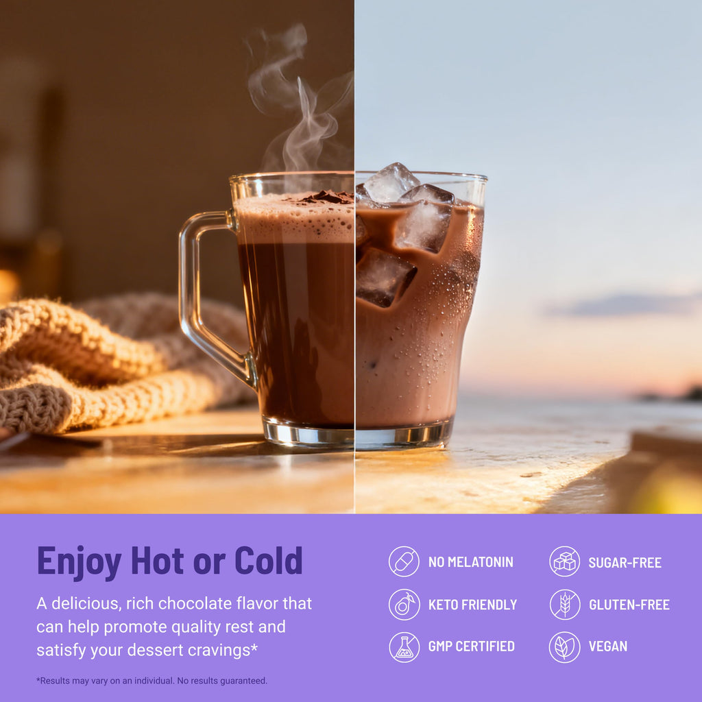MoonBrew Magnesium Hot Cocoa Sleep Aid - Sugar-Free Calming Drink Mix - 1PK