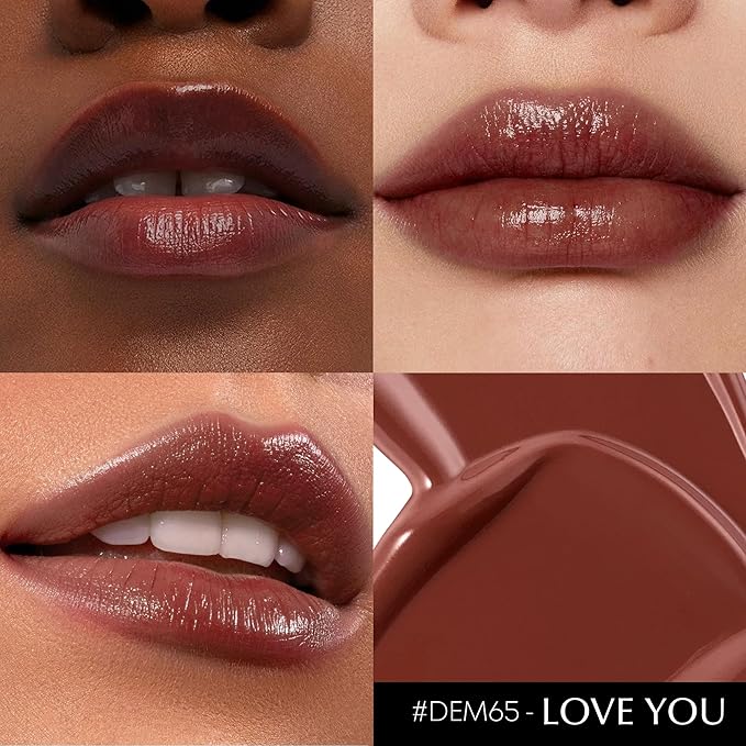 Depuplum 3Pc Brown Lipsticks Set for Women Hydrate Lipstick Glossy Moisture Lip Gloss Brown Pink Nude Color Lipsticks for Dry Lips, DM65/88/95