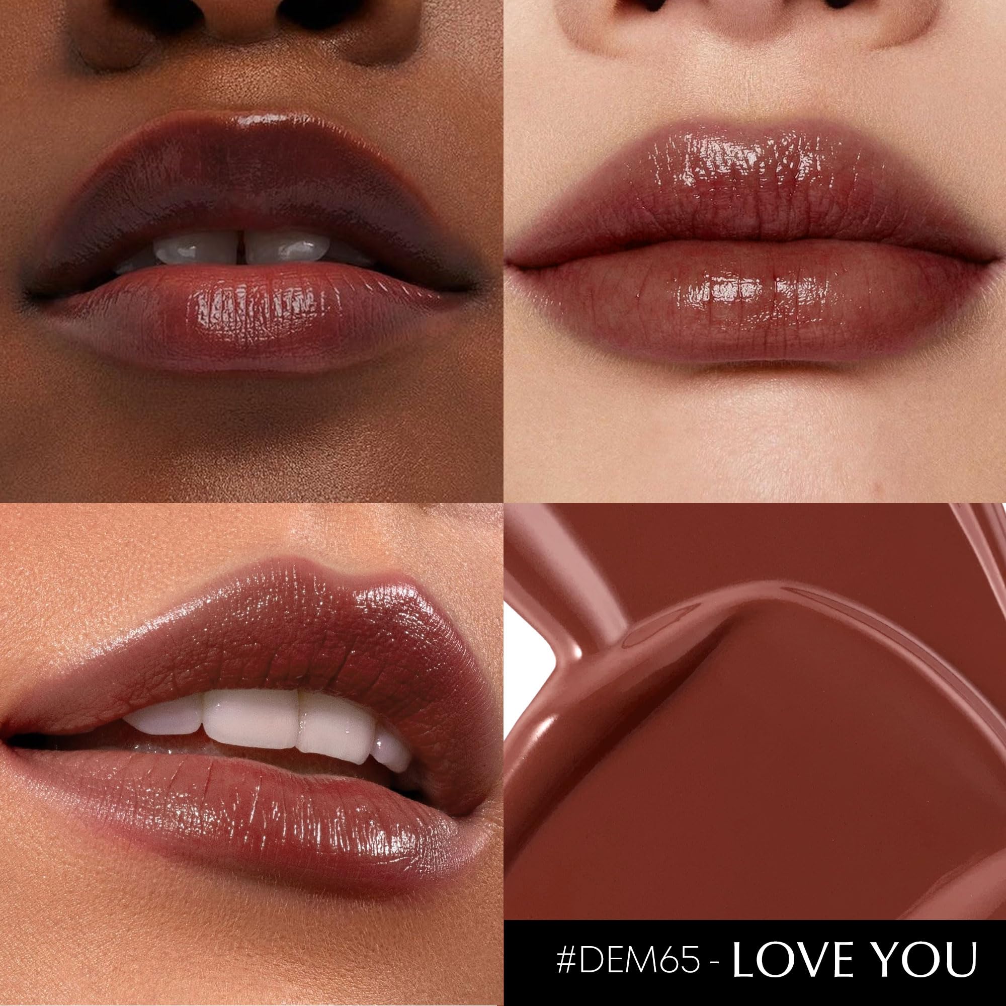 Depuplum 3Pc Brown Lipsticks Set for Women Hydrate Lipstick Glossy Moisture Lip Gloss Brown Pink Nude Color Lipsticks for Dry Lips, DM65/88/95
